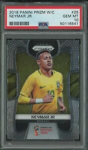 2018 Panini Prizm World Cup Soccer #25 Neymar Jr. Brazil PSA 10 GEM MINT