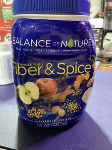 Balance of Nature - Whole Food Fiber & Spice 30 Serv SEALED Dented Container