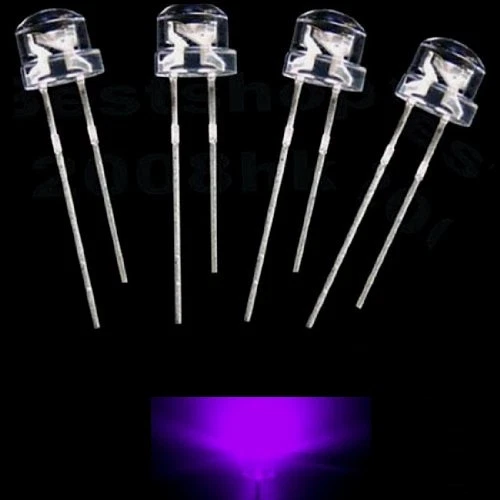 50 Stück Strohhut 5 mm lila LED UV LED Leuchtdiode - Bild 1 von 1