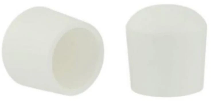 GPE Rundrohrkappen Pfostenkappen 2 Stück ø20mm rund weiß Kappen/Gleiter 950050875