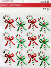 Christmas Peppermint Candy Canes Ribbons Holiday Winter Recollections Stickers