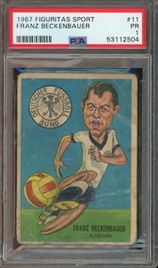 1967 Crack Figuritas Sport Franz Beckenbauer #11 PSA 1 Rare Vintage Soccer - Picture 1 of 2