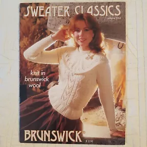 1983 Vtg Brunswick Sweater Classics Vol 834 Knitting & Crochet Pattern Book - Picture 1 of 24