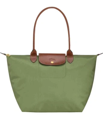 Longchamp Le Pliage Large Recycled Nylon Tote Shoulder Bag ~NIP~ Lichen - Image 1 of 4