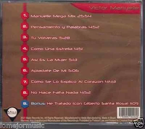 RARE salsa CD solo para DJs VICTOR MANUELLE Mega Mix 25:54 Como Una Estrella - Picture 1 of 1