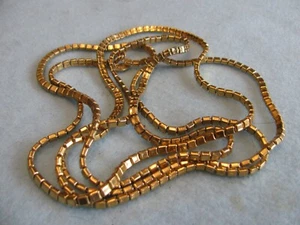 Vintage Vendome Gold Tone Long 54 Inches Box Chain - Picture 1 of 5