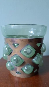 Villeroy & Boch Käfig grün Glas Becher Tasse Vase Bubble Poland Windlicht selten - Bild 1 von 7