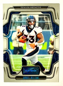 2022 Panini Playbook JaVonte Williams BLU Parallelo SP #/25 Broncos Star! - Foto 1 di 3