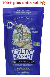 Bolsa resellable gris claro sal marina celta 1 libra sin aditivos - Imagen 1 de 3
