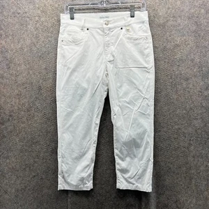 Golfino Hose Damen 6 Damen weiß Chino vorne flach Capri Golf Golferhose - Bild 1 von 11