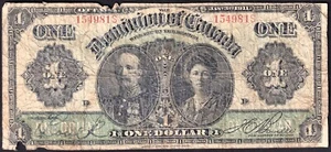 Dominion Of Canada 1911 $1 One Dollar Banknote Boville 154981S Black Line S - Picture 1 of 2