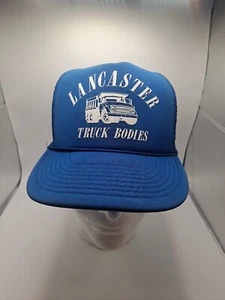 VINTAGE 1980's LANCASTER TRUCK BODIES TRUCKER MESH ADJUSTABLE SNAPBACK HAT - Picture 1 of 8