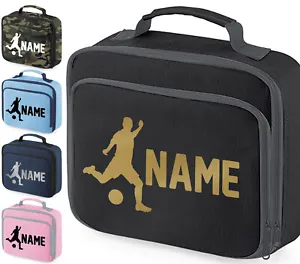 Personalised School Lunch Bag Boys Girls Football Insulated Snack Box Kids Gift - Picture 1 of 19