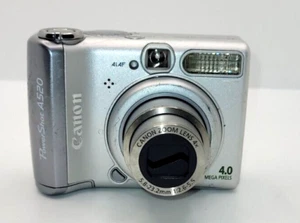 Canon PowerShot A520 4.0MP Silver Digital Camera with 4x Zoom Repair/Parts - Picture 1 of 8