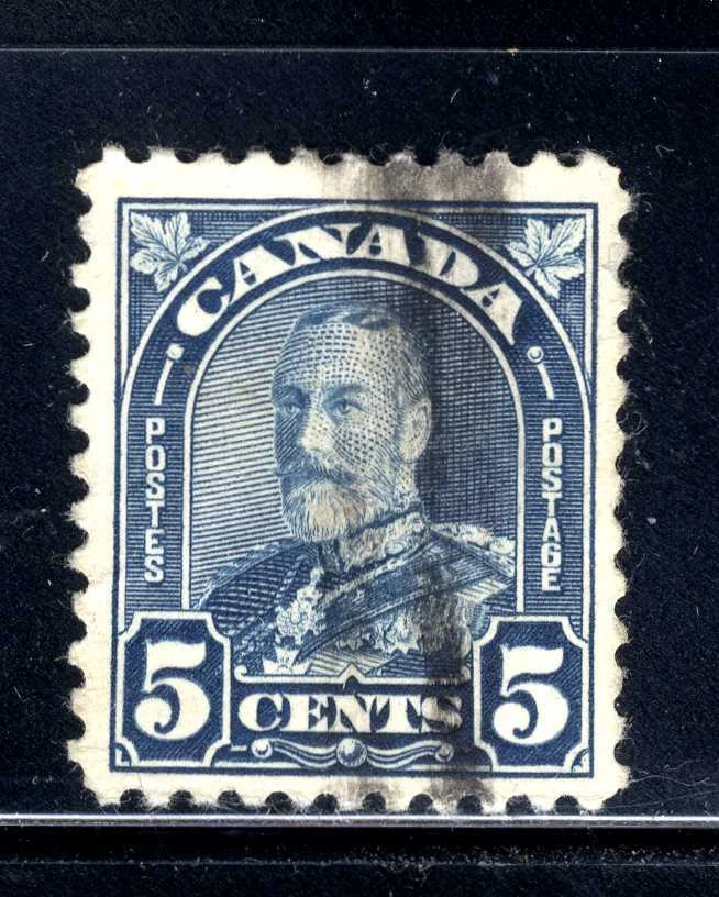 1930-31 Canada 5c Dull Blue Stamp  Scott #170 A59   Canc/VLH  - Image 1 of 1