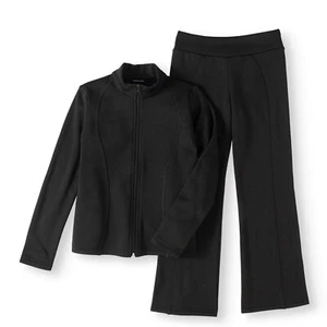 Rainbeau Girls Black Tech Fleece Activewear Jacket & Pants Tracksuit Size Small - Picture 1 of 1