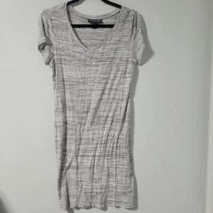 A Pea in the Pod Women's Maternity T Shirt Dress Gray and White Heather Medium - Picture 1 of 4