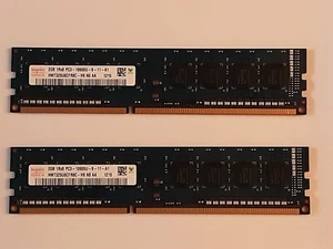"HYNIX" 4GB DDR3 SDRAM CARDS, DIMM PC3-10600U (DDR3-1600) FOR DESKTOP PC - Picture 1 of 2