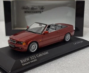 BMW 3 Series (E46) 323 Cabriolet Siena Red 1:43 Minichamps 431028030 RARITY! (5) - Picture 1 of 15