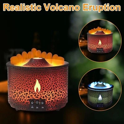 Aroma Essential Oil Volcano Diffuser Fire Flame Air Humidifier 2 Mist Mode Timer - Image 1 of 4