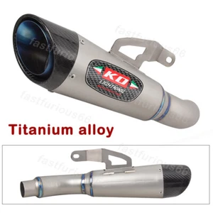Titanium Alloy Exhaust Tips For QJMOTOR QJ800GS-G SRK800RR 2023 Mufflers Pipe - Picture 1 of 9