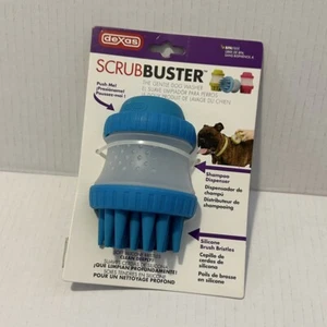 Dexas ScrubBuster Silicone Dog Washing Brush with Built-in Shampoo Reservoir New - Picture 1 of 2