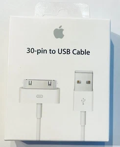 Apple 30-pin to USB Cable MA591G/C Genuine NOT FAKE OPEN BOX NEW Factory wrap 🍎 - Photo 1 sur 6