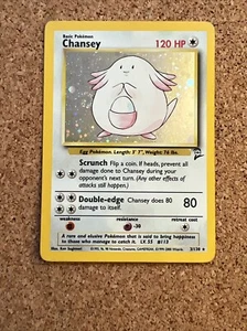 LP/NM (BASE-2) Pokemon CHANSEY Card II Set 3/130 Holo Rare WOTC#2 - Picture 1 of 6