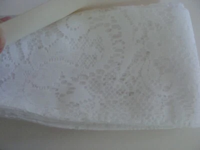 Vintage JC Penney Home Collection Modas de Janela Lyla Poliéster Laço Tiebacks Branco - Imagem 1 de 4