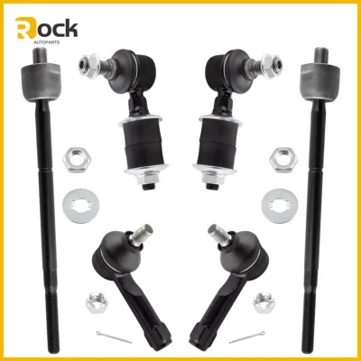 Barra estabilizadora de dirección delantera interior exterior extremo de varilla de amarre para Nissan Sentra 1995-2006 6 piezas Foto 1 de 4