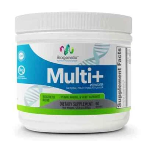 Biogenetix Multi+ Powder Fruit Punch Multvitamin Powder 12.9 oz Exp 12/25 - Picture 1 of 4