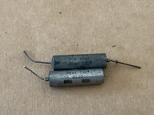2 Vintage .25 uf 200v Aerovox Vitamin Q-Style PIO Capacitors oil caps (Qty Ava) - Picture 1 of 11