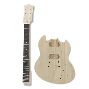 Guitar Body & Neck DIY Kit - 22 Fret, 24.75 inch, Rosewood Fretboard - Bild 1 von 11