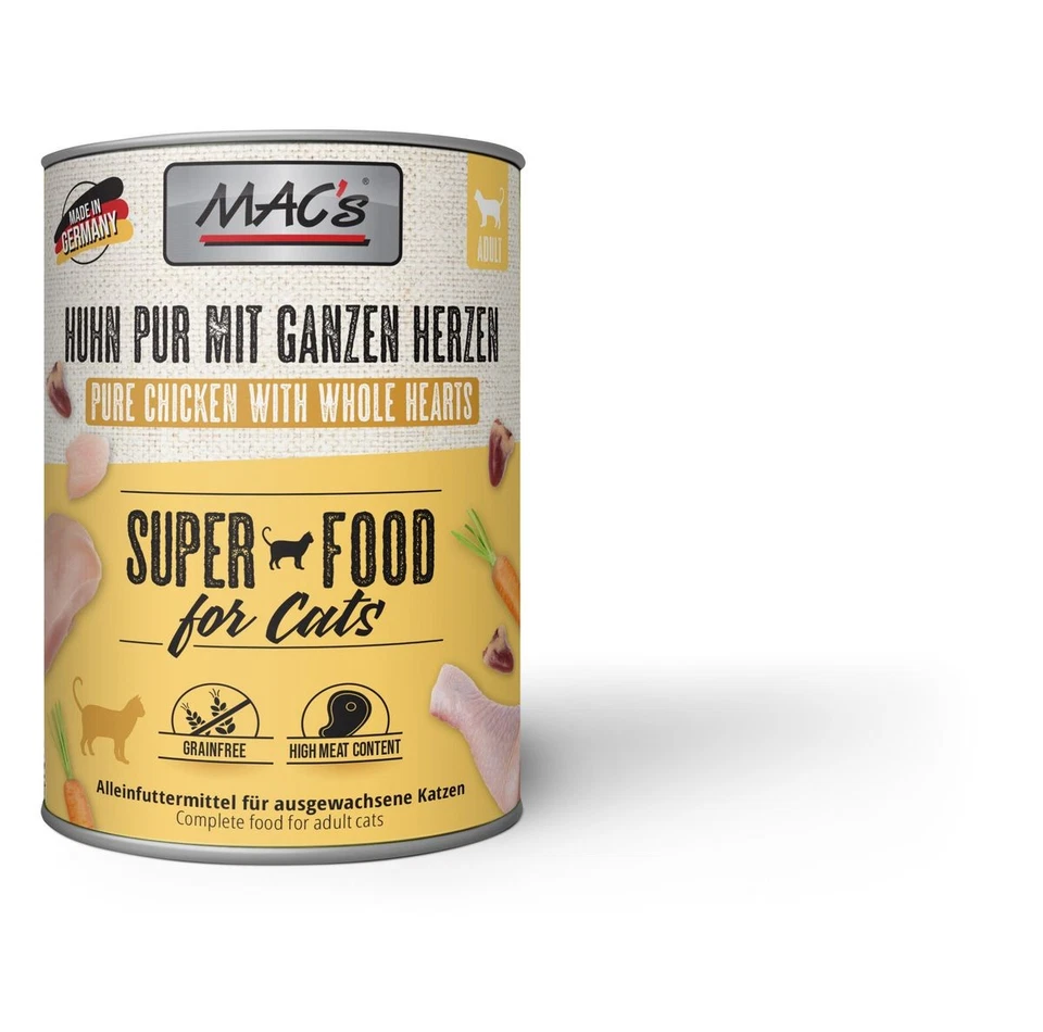 MACs Cat Huhn mit ganzen Geflügelherzen | 6x 800g - Bild 1 von 1