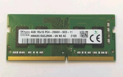 SK Hynix 4GB HMA851S6CJR6N-VK N0 AC 1RX16 PC4-2666V-SC0-11 DDR4 Memory RAM - Image 1 of 2