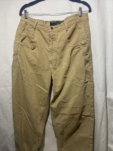 Herren Vintage Guess Denim Beige Jeans Pascal 075 Loose Fit Tapered Leg 34x30 - Bild 1 von 8