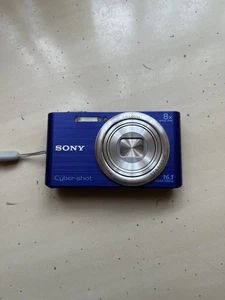 Sony Cyber-shot DSC-W730 Camera 16.1MP Blue 8x Zoom Optical SteadyShot Case - Picture 1 of 2