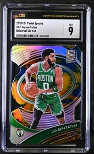 2020-21 Panini Spectra Jayson Tatum #67 Universal Die-Cut SSP 8/8 CGC 9 - Picture 1 of 2