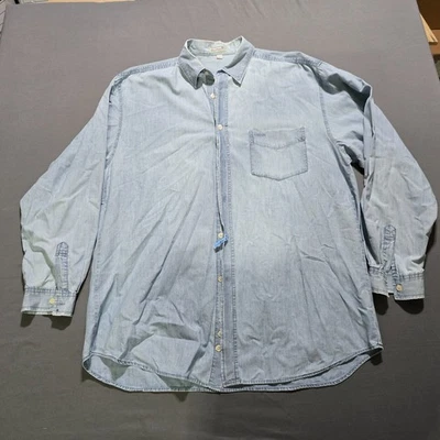 Vintage Guess Jeans Shirt Mens XL Light Blue Button Up Made USA 90s collar - Image 1 of 4
