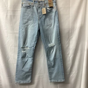 Pantalones de mezclilla para mujer Levis Wedgie rectos azul claro talla 30 X 28 Levi’s nuevos - Imagen 1 de 7