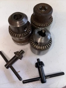 Konvolut 3 Vintage Bohrfutter mit zwei Schlüsseln - Bild 1 von 4