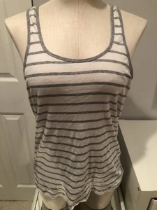 Old Navy Damen Tanktop grau-weiß gestreift Größe XL - Bild 1 von 5