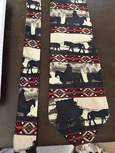 mens neck tie Rockmount Ranch wear Tru-West “ Cowboy Silhouette “ Ralph Marlin - Picture 1 of 4