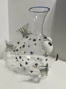 Massimo Lunardon Papageienfisch Dekanter Vase signiert Nummer 11/99 2016 Neiman Marcus - Bild 1 von 10