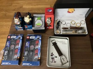 8 watch lot - Star Wars, Disney, Kermit, Winnie the Pooh, Steamboat Willie - Picture 1 of 4