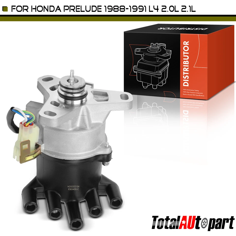 Distribuidor de encendido con tapa y rotor para Honda Prelude 1988 1989-1991 2,0 L 2,1 L Foto 1 de 4