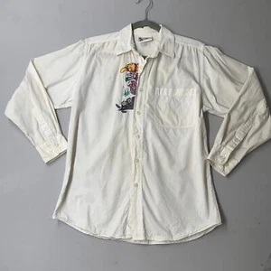 Walt Disney World Women Shirt S White Winnie the Pooh Embroidery Long Sleeve Vtg - Picture 1 of 10