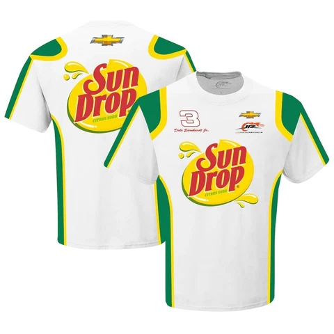 Dale Earnhardt Jr Sun Drop Uniform T-Shirt - FREE 16oz #3 Sun Drop With Order Cover