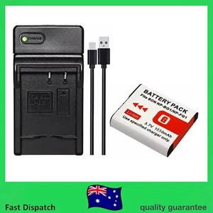 Battery /Charger For Sony DSC-W30 DSC-W35 DSC-W40 DSC-W50 DSC-W55 DSC-W70 NP-BG1 - Picture 1 of 10