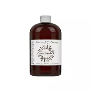 Carrot seed oil 100% pure unrefined cold pressed carrier oil 8 oz hair skin face - Picture 1 of 7
